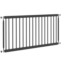 PawHut Ausziehbare Sicherheitsbarriere für kleine Hunde 67-93,5 cm Höhe 45 cm für Türen und Treppen Schwarz(m-6)