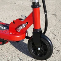 HOMCOM Folding Electric Kids Scooter Ride on Age 7-14, Red/Black(m-9)