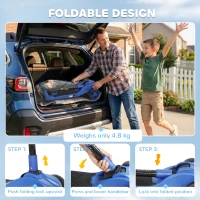 AIYAPLAY Three-Wheel Foldable Electric Scooter for Kids Aged 6-10 Years, Blue(m-9)