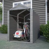 Garage per biciclette con porta a rullo, 187x100x160 cm, Grigio scuro(m-5)