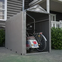 Garage per biciclette con porta a rullo, 187x100x160 cm, Grigio scuro(m-4)