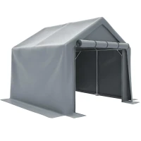 Garage per biciclette con porta avvolgibile, 244x241x217 cm, Grigio scuro(m-5)