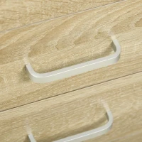 HOMCOM Secretária para Quarto ou Escritório em Madeira com 2 Gavetas e 2 Chaves 110x50x76 cm Branco(m-5)