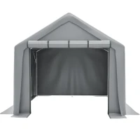 Garage per biciclette con porta avvolgibile, 244x241x217 cm, Grigio scuro(m-2)