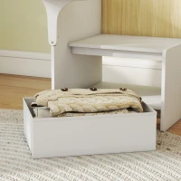AIYAPLAY Bureau et chaise pour enfants avec bac de rangement, ensemble table d'activité 2-en-1 pour dessin lecture et jeux, blanc(m-9)