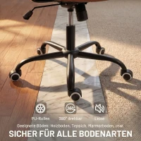 Vinsetto bureaustoel met wielen, draaistoel, bureaustoel, tuimelfunctie, bruin(m-6)