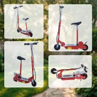 HOMCOM Foldable Electric Scooter for Teens Over 7 years old 12V Battery 120W-Red(m-9)