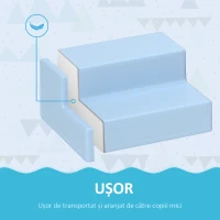 HOMCOM Set 4 Blocuri Moi pentru Copii 1-3 Ani, Spumă și Piele PU, Jucării de Cățărat, Multicolor(m-7)