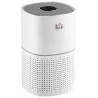 HOMCOM Purificatore d'aria con 4 Velocità, Lonizzatore e Modalità Silenziosa, 22x22x36 cm, Bianco(m-7)