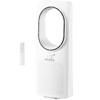 HOMCOM Ventilateur colonne ultra-silencieux 36 dB, ventilateur tour, oscillant à 45°, 3 vitesses, 3 modes, télécommande, blanc
