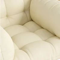 Outsunny Conjunto de Jardim 3 Peças em Vime PE com 2 Cadeiras com Almofadas e Mesa com Vidro Temperado Caqui(m-15)