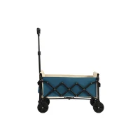 Carrito plegable para playa y jardín, para camping, compras, 66x41x44,5 cm, Azul(m-1)