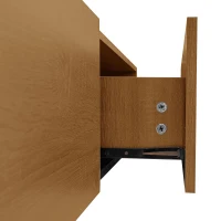 Modern TV Cabinet with Triple-Layer Glass Shelves, Low-Profile TV Stand with Smart Storage, 170L x 33W x 33.5H cm, Black+Natural+Wood(m-7)