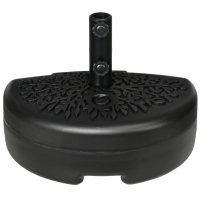 Outsunny Base Parasol Demi-Circulaire Remplissable Noir