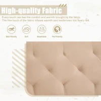 Modern 2-Seater Sofa with 3-Position Adjustable Backrest, Convertible Loveseat with Thick Padded Cushions, 165L x 72.5W x 75H cm, Beige(m-8)
