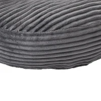 Giant Bean Bag Chair with Shredded Memory Foam, Pre-Filled Lounge Chair with High Back, 108L x 108W x 52H cm, Dark Gray(m-11)