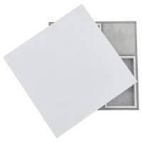 360° Rotating Square Coffee Table with Concealed Storage Compartments, White Center Table with Durable Construction, 70L x 70W x 36H cm, White(m-7)