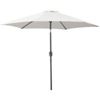 Outsunny Knikparasol zonnescherm tuinscherm strandparasol met handkruk aluminium 3 kleuren