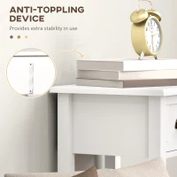 HOMCOM 2-Tier Side Tables Set of 2 with Drawer and Shelf, 2 Pieces Bedside Tables for Living Room and Hallway, White(m-6)