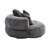 Giant Bean Bag Chair with Shredded Memory Foam, Pre-Filled Lounge Chair with High Back, 108L x 108W x 52H cm, Dark Gray(m-13)