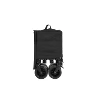 Carro plegable y extensible, con gran capacidad de almacenamiento, 136x54x60 cm, Negro(m-8)