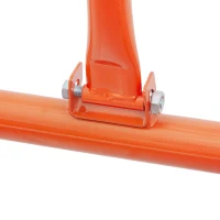 Carrinho para placas de gesso cartonado, estrutura de aço, rodas giratórias com travões, 116x57x114 cm, Laranja(m-8)