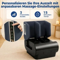 HOMCOM 2-in-1 Beinmassagegerät mit Wärme, Luftkompression, Timer, 3 Modi & Intensitäten, Blau und Schwarz(m-6)