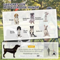 PawHut 2-in-1 Hundeanhänger für Fahrrad Faltbarer Hundebuggy für kleine & mittelgroße Hunde bis 20 kg, Weiß(m-5)