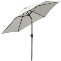 Outsunny Knikparasol zonnescherm tuinscherm strandparasol met handkruk aluminium 3 kleuren(m-10)