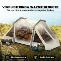 Outsunny Opblaasbare Tent 6 Personen Snelle Opbouw Outdoor Tent voor Kamperen met 2 Slaapkamers Veranda Ramen(m-5)