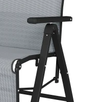 Outsunny Sdraio da Giardino Zero Gravity Pieghevole e Reclinabile a 9 Livelli con Cuscino Lombare, Grigio(m-14)