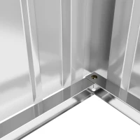 Outsunny Tuinschuur, outdoor berging van golfplaatstaal, wandontwerp, verstelbare planken, afsluitbare deur Donkergrijs(m-11)