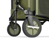 Outsunny Bolderkar, Opvouwbaar, 5 Zijzakken, Verstelbare Handgreep, Tot 120 kg Belastbaar, Staal, 108 x 55 x 93 cm, Groen(m-9)