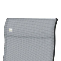 Outsunny Sdraio da Giardino Zero Gravity Pieghevole e Reclinabile a 9 Livelli con Cuscino Lombare, Grigio(m-16)