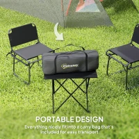 Outsunny Lichtgewicht en Stabiele Campingtent voor 3 Personen, Waterdicht UV 50+ met Voortent, Deur, Ramen, Grondzeil - Grijs(m-8)