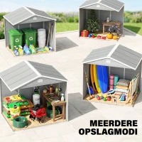 Outsunny Tuinschuur, 4,1m², tuinhuis met zadeldak, 240 x 190 x 180/228 cm(m-8)