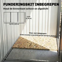 Outsunny Tuinschuur, outdoor berging van golfplaatstaal, wandontwerp, verstelbare planken, afsluitbare deur Donkergrijs(m-9)