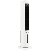 HOMCOM Climatizador Evaporativo 3 en 1 con Depósito de 3 L Oscilación 48° 3 Velocidades 3 Modos Temporizador 12h Blanco