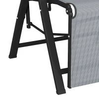 Outsunny Sdraio da Giardino Zero Gravity Pieghevole e Reclinabile a 9 Livelli con Cuscino Lombare, Grigio(m-17)