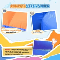 Outsunny opblaasbaar springkasteel met elektrische pomp voor 2 kinderen octopus ontwerp 360 x 175 x 180 cm(m-3)