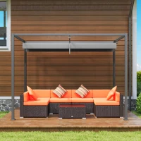 Outsunny Pergola 300x200 cm UV-bestendig Tuin Grijs(m-9)
