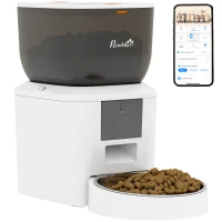 PawHut Automatische kattenvoerautomaat, 2,4G WLAN, 4L, App-Steuerung, 1–10 maaltijden, 10s voeroproep(m-11)