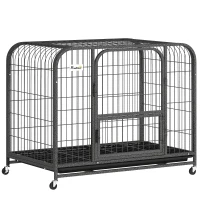 PawHut Heavy Duty Dog Crate,93 x 58 x 76 cm, Large Dog Cage for Small to Medium Breeds(m-10)