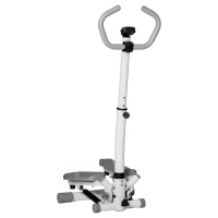 HOMCOM Stepper Heimtrainer für Zuhause mit LCD-Bildschirm einstellbare Geschwindigkeit Metall ABS 55 x 53 x 118-128 cm(m-10)