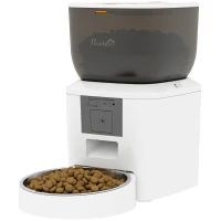 PawHut Automatic Cat Feeder with Camera, 2.4G WiFi, APP Control 4L Pet Feeder 1-10 Meals with 2-Way Audio, Dual Power Supply(m-11)
