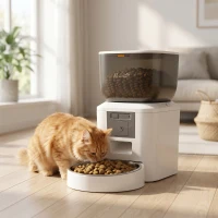 PawHut Automatic Cat Feeder with Camera, 2.4G WiFi, APP Control 4L Pet Feeder 1-10 Meals with 2-Way Audio, Dual Power Supply(m-2)