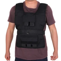 HOMCOM Gewichtsweste 15 KG / 20 KG / 30 KG verstellbare Trainingsweste mit herausnehmenbar Gewichten Laufweste Damen Herren für Muskelaufbau Krafttraining, Laufen, Fitness, Cross Training(m-9)