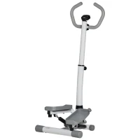 HOMCOM Stepper Heimtrainer für Zuhause mit LCD-Bildschirm einstellbare Geschwindigkeit Metall ABS 55 x 53 x 118-128 cm(m-11)