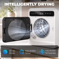 HOMCOM 5kg Vented Tumble Dryer, 1000W Compact Tumble Dryer with Smart Drying, Freestanding Stackable Clothes Drying Machine(m-4)