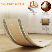 AIYAPLAY Kids Wooden Balance Board with Rope, Wooden Wobble Board with Felt for Sensory Play, for Toddler 3-6 Years Old(m-6)